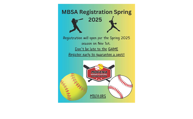 SPRING 2025 BASEBALL/SOFTBALL REGISTRATION FLYER